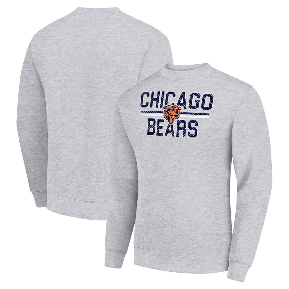 Chicago Bears Starter Team Mesh Print Graphic Pullover Sweatshirt - Heather Gray online