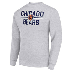 Chicago Bears Starter Team Mesh Print Graphic Pullover Sweatshirt - Heather Gray online