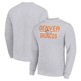 Denver Broncos Starter Team Mesh Print Graphic Pullover Sweatshirt - Heather Gray for sale