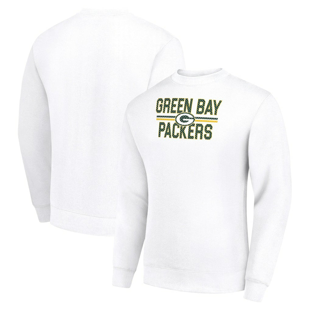 Green Bay Packers Starter Team Mesh Print Graphic Pullover Sweatshirt - White outlet