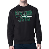New York Jets Starter Team Mesh Print Graphic Pullover Sweatshirt - Black discount