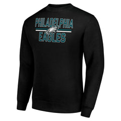 Philadelphia Eagles Starter Team Mesh Print Graphic Pullover Sweatshirt - Black on sale