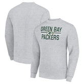 Green Bay Packers Starter Team Mesh Print Graphic Pullover Sweatshirt - Heather Gray sale