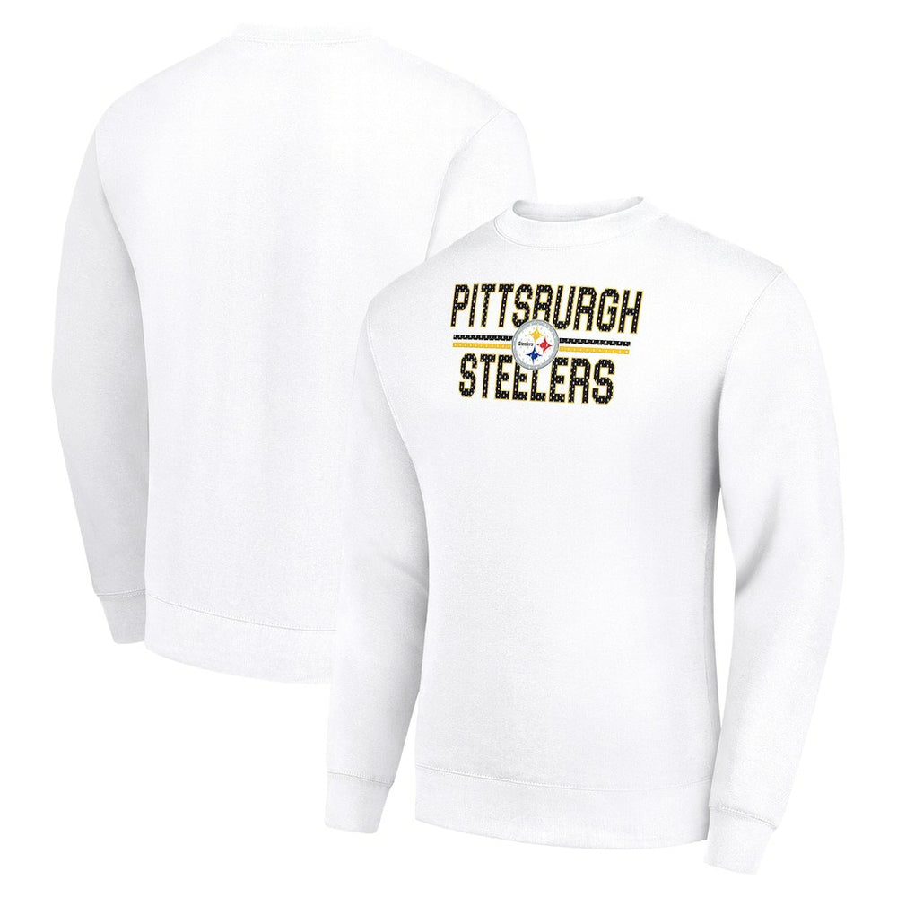 Pittsburgh Steelers Starter Team Mesh Print Graphic Pullover Sweatshirt - White online