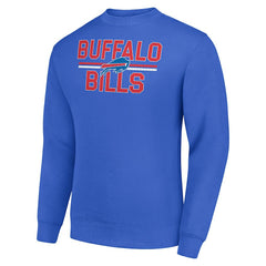 Buffalo Bills Starter Team Mesh Print Graphic Pullover Sweatshirt - Royal outlet
