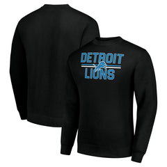 Detroit Lions Starter Team Mesh Print Graphic Pullover Sweatshirt - Black on sale