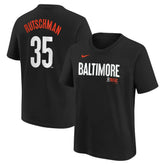 Adley Rutschman Baltimore Orioles Youth Fuse City Connect Name & Number T-Shirt - Black | Nike