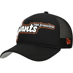 San Francisco Giants Retro Bold A-Frame Trucker 9FORTY Adjustable Hat - Black | New Era