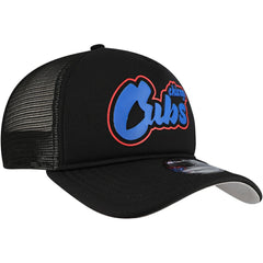 Chicago Cubs Retro Bold A-Frame Trucker 9FORTY Adjustable Hat - Black | New Era