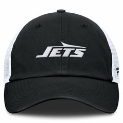 New York Jets Trucker Adjustable Hat - Black/White on sale