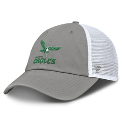 Philadelphia Eagles Vintage Trucker Adjustable Hat - Gray/White discount