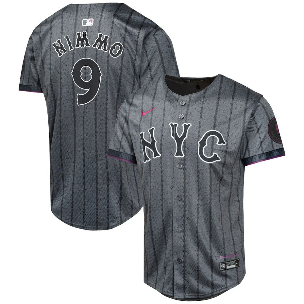 Brandon Nimmo New York Mets Youth 2024 City Connect Limited Player Jersey - Graphite | Nike