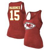 Patrick Mahomes Kansas City Chiefs Majestic Threads Women's Name & Number Tri-Blend Tank Top - Red sale