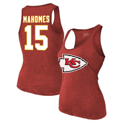 Patrick Mahomes Kansas City Chiefs Majestic Threads Women's Name & Number Tri-Blend Tank Top - Red sale