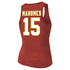 Patrick Mahomes Kansas City Chiefs Majestic Threads Women's Name & Number Tri-Blend Tank Top - Red sale