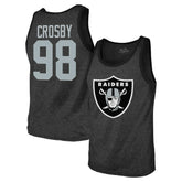 Maxx Crosby Las Vegas Raiders Majestic Threads Tri-Blend Player Name & Number Tank Top - Black online