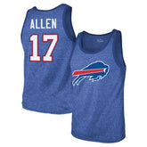 Josh Allen Buffalo Bills Majestic Threads Tri-Blend Player Name & Number Tank Top - Royal on sale