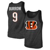 Joe Burrow Cincinnati Bengals Majestic Threads Tri-Blend Player Name & Number Tank Top - Black discount