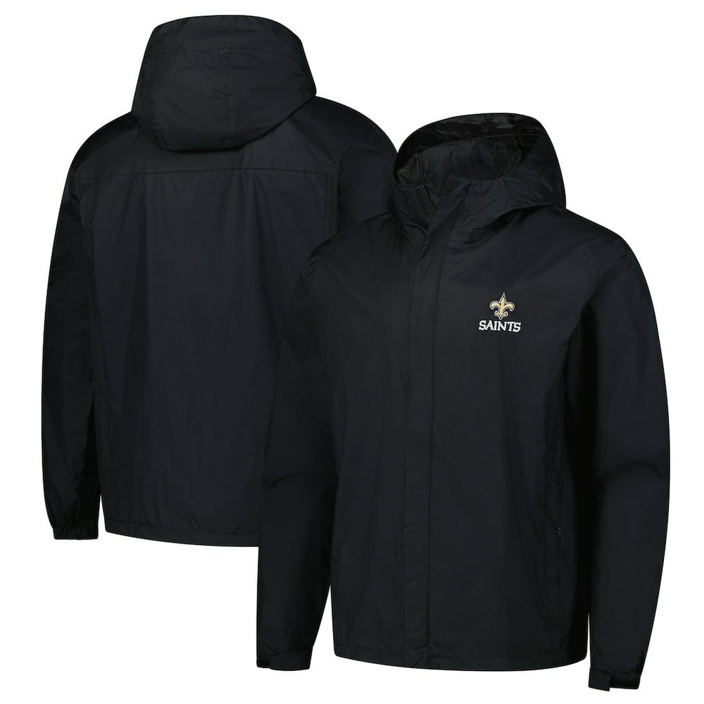 New Orleans Saints Dunbrooke Tropic Waterproof Packable Full-Zip Hoodie Jacket - Black discount