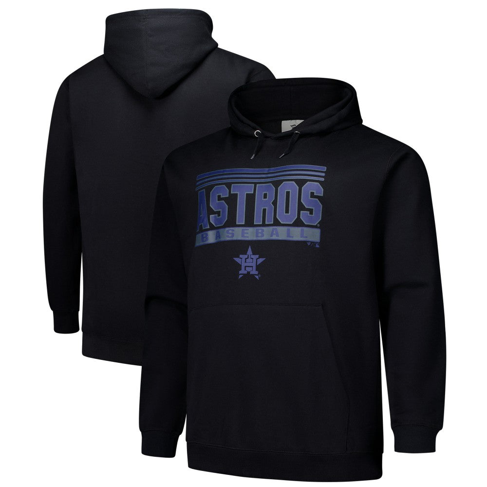 Houston Astros Stack Fleece Pullover Hoodie - Black