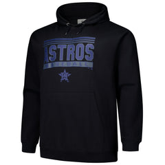 Houston Astros Stack Fleece Pullover Hoodie - Black