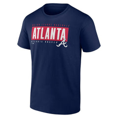 Atlanta Braves Blocked Out T-Shirt - Navy