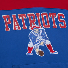 New England Patriots Off Field Vintage Logo Short Sleeve Pullover Hoodie - Royal outlet
