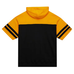 Pittsburgh Steelers Off Field Vintage Logo Short Sleeve Pullover Hoodie - Black discount