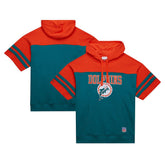 Miami Dolphins Off Field Vintage Logo Short Sleeve Pullover Hoodie - Aqua cheap