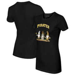 Pittsburgh Pirates Tiny Turnip Women's Gnomes T-Shirt - Black