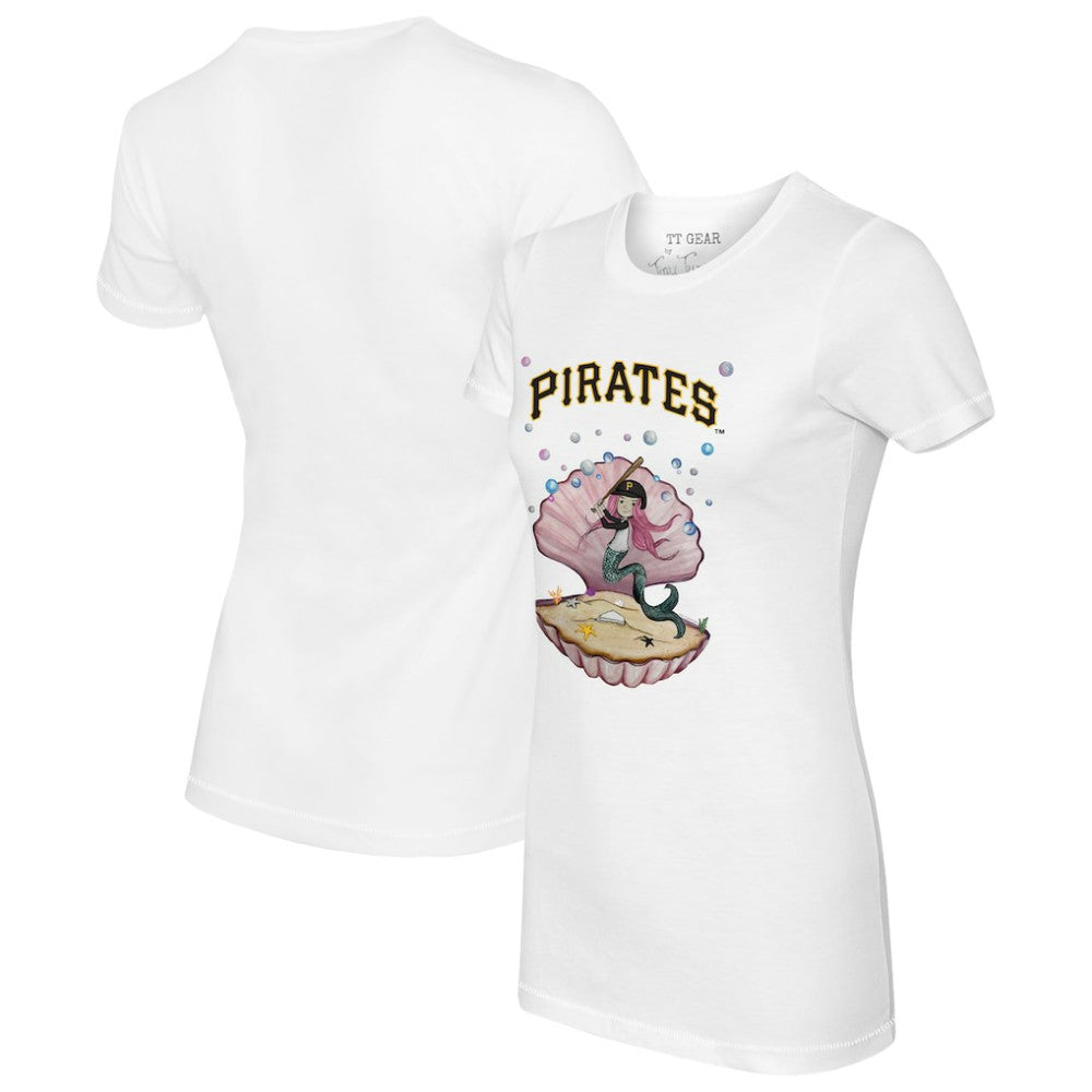 Pittsburgh Pirates Tiny Turnip Women's Mermaid T-Shirt - White