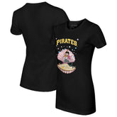 Pittsburgh Pirates Tiny Turnip Women's Mermaid T-Shirt - Black