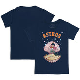 Houston Astros Tiny Turnip Youth Mermaid T-Shirt - Navy