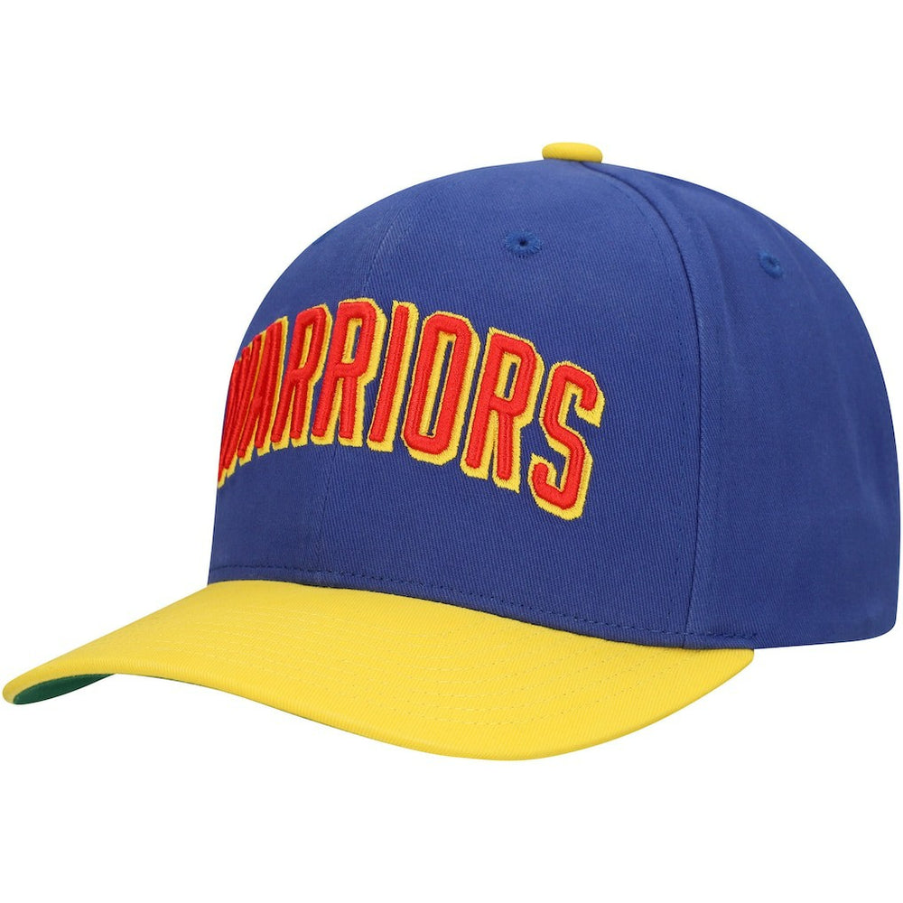 Golden State Warriors Team Up Classic Edition Adjustable Hat - Royal/Gold | Mitchell & Ness for sale