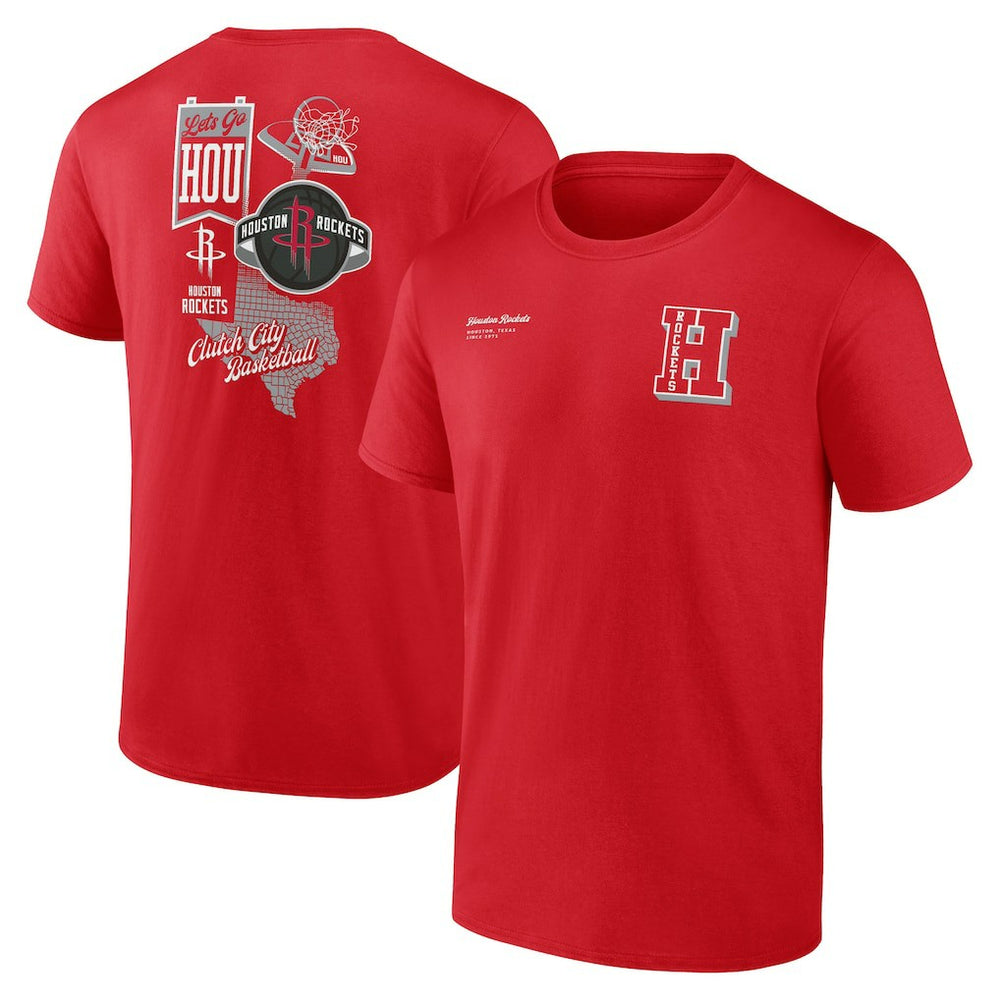 Houston Rockets Split Zone T-Shirt sale - Red online