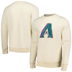 Arizona Diamondbacks Majestic Threads Fleece Pullover Sweatshirt - Oatmeal