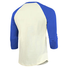 Texas Rangers Majestic Threads Raglan 3/4-Sleeve T-Shirt - Cream/Royal