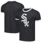 Chicago White Sox Majestic Threads Ringer Tri-Blend T-Shirt - Black