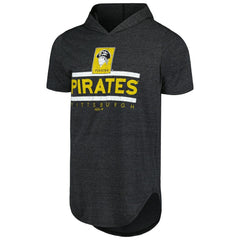 Pittsburgh Pirates Majestic Threads Tri-Blend Hoodie T-Shirt - Black