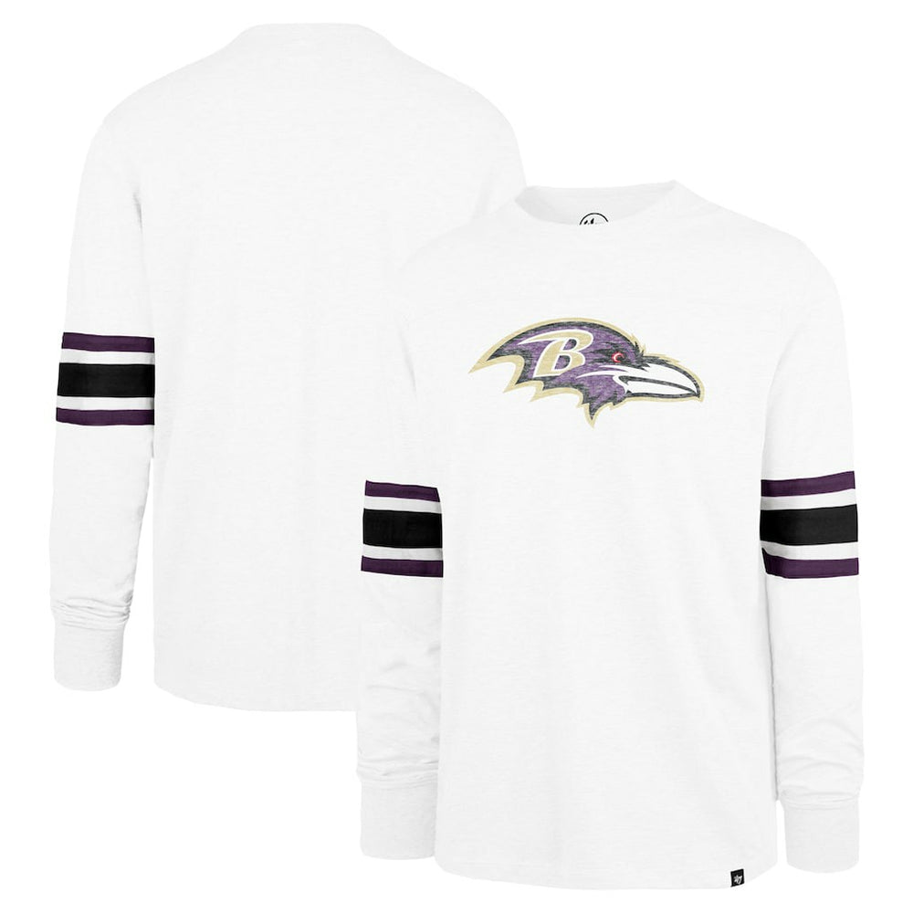 Baltimore Ravens '47 Gridiron Premier Brex Long Sleeve T-Shirt - White for sale