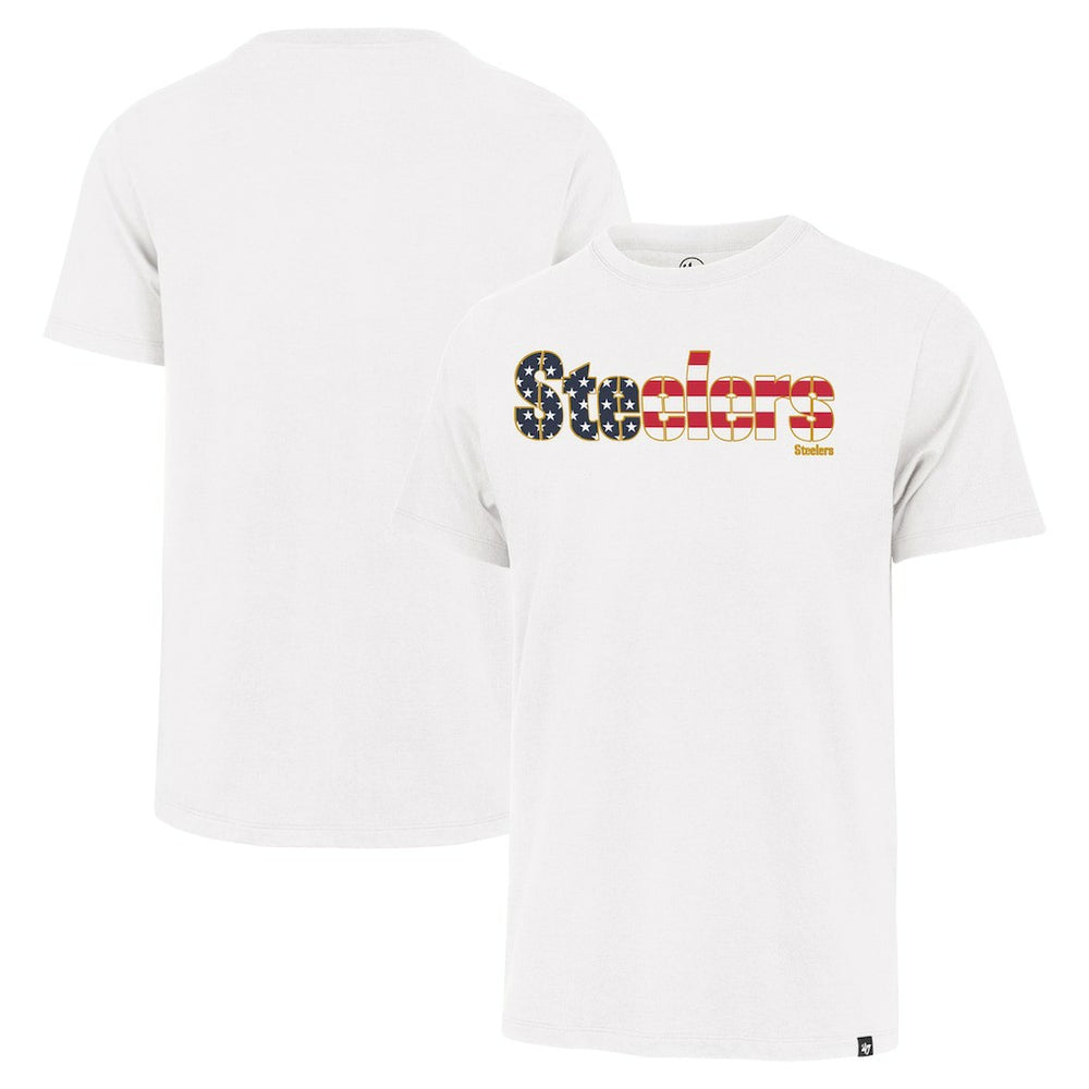 Pittsburgh Steelers '47 Flag Script Franklin T-Shirt - White sale