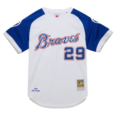 John Smoltz Atlanta Braves 2004 Cooperstown Collection Authentic Throwback Jersey - White | Mitchell & Ness
