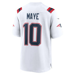 Drake Maye New England Patriots Player Game Jersey - White | Nike for sale