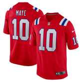 Drake Maye New England Patriots Player Game Jersey - Red | Nike sale