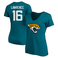Trevor Lawrence Jacksonville Jaguars Women's Plus Size Fair Catch Name & Number Scoop Neck T-Shirt - Teal sale