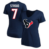 C.J. Stroud Houston Texans Women's Plus Size Fair Catch Name & Number Scoop Neck T-Shirt - Navy outlet