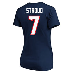 C.J. Stroud Houston Texans Women's Plus Size Fair Catch Name & Number Scoop Neck T-Shirt - Navy outlet