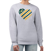 Athletics G-III 4Her by Carl Banks Women's Heart Logo Fleece Pullover Sweatshirt - Heather Gray