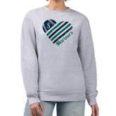 Seattle Mariners G-III 4Her by Carl Banks Women's Heart Logo Fleece Pullover Sweatshirt - Heather Gray