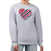 St. Louis Cardinals G-III 4Her by Carl Banks Women's Heart Logo Fleece Pullover Sweatshirt - Heather Gray
